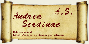Andrea Serdinac vizit kartica